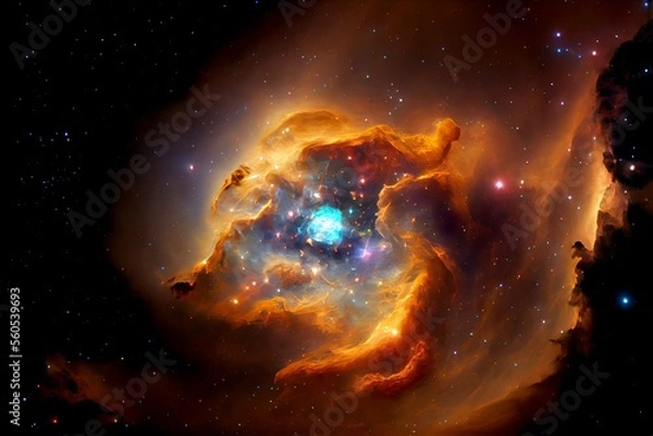 Obraz A young Star forming in the NGC_3324 region of space, colorful space stars.
generative ai
