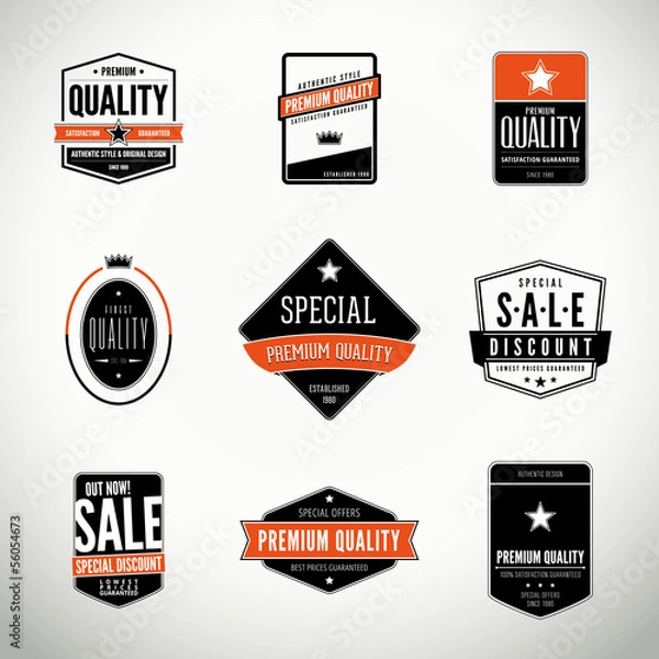 Fototapeta Vector set with labels and badges