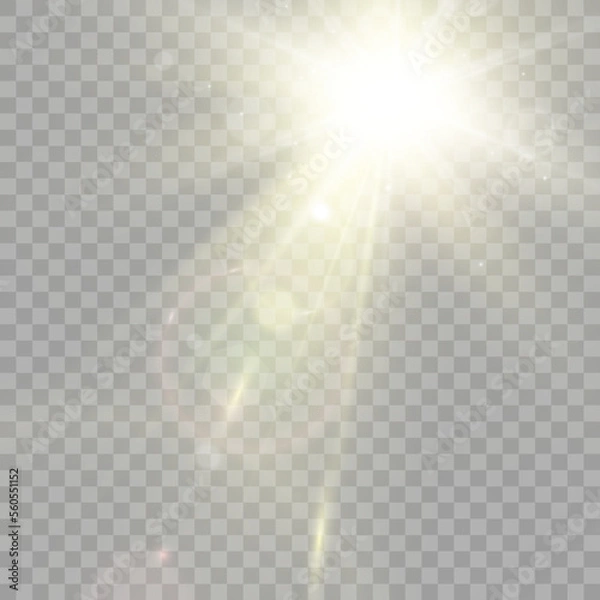 Fototapeta 	
Vector transparent sunlight special lens flare light effect. Bright beautiful star. Light from the rays.	