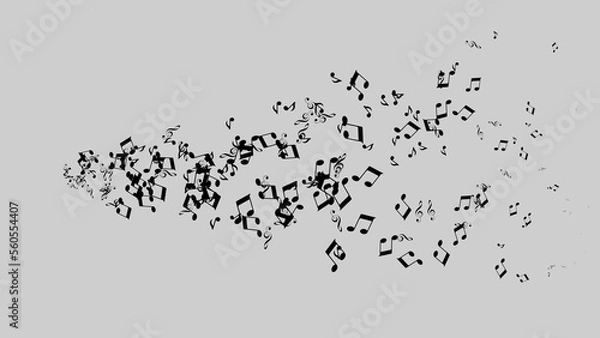 Fototapeta Musical notes isolated on white background. Music.