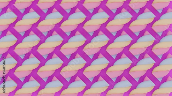 Obraz Marshmallows on purple background