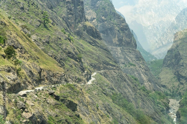 Fototapeta Annapurna Circuit in Nepal taken in May 2022