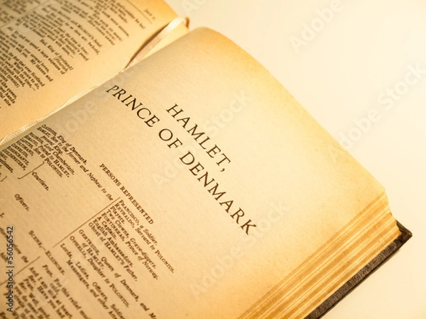 Fototapeta open page of the complete works of shakespeare