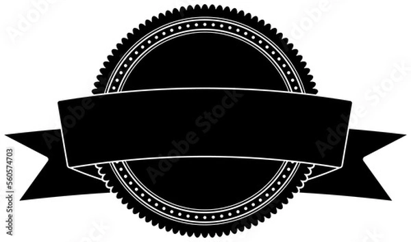 Fototapeta Seal, badge, award, stamp. Simple illustration, line art, clipart, geometric, icon, object, shape, symbol, etc. PNG with transparent background. Design elements for websites and other graphics.