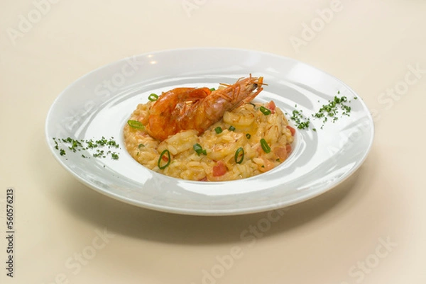 Obraz risoto de camarão