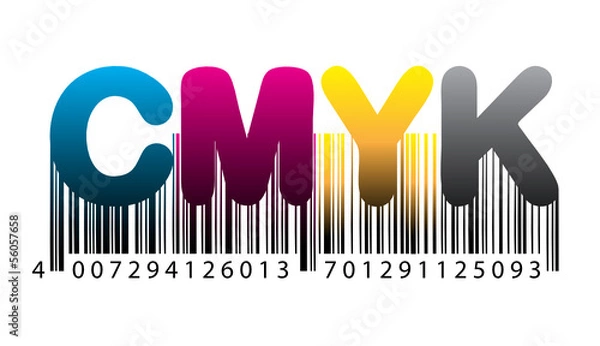 Fototapeta strichcode cmyk