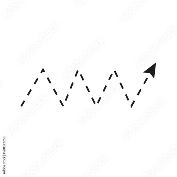 Fototapeta Dash Line Arrow