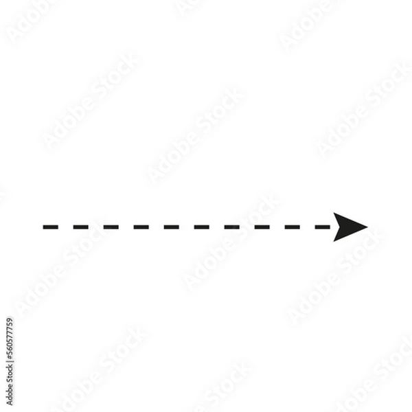 Fototapeta Dash Line Arrow