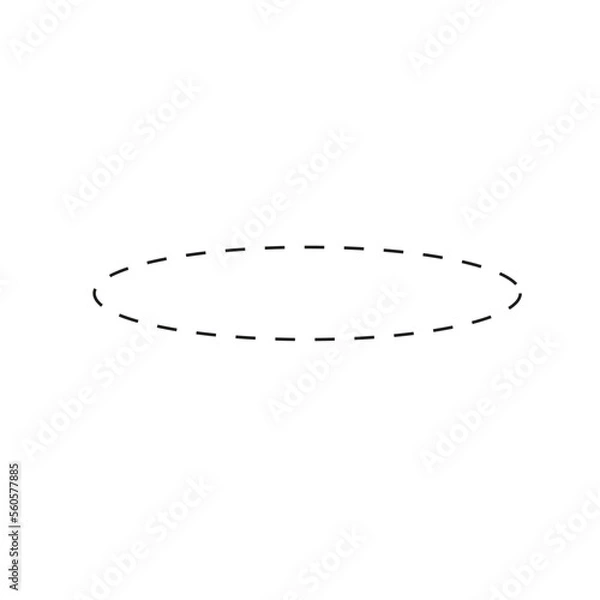 Fototapeta Dashed Line Hand-Drawn