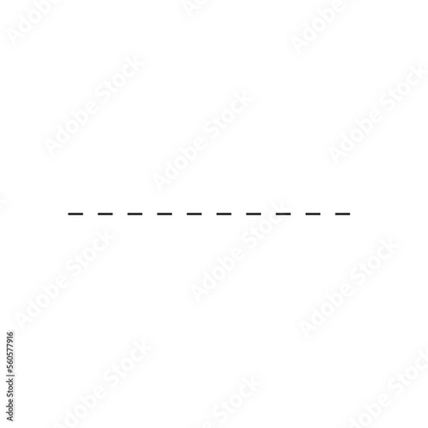 Fototapeta Dashed Line Hand-Drawn