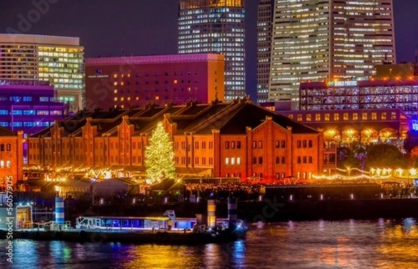 Obraz クリスマスの横浜　Dec.2022　大混雑する赤レンガ倉庫