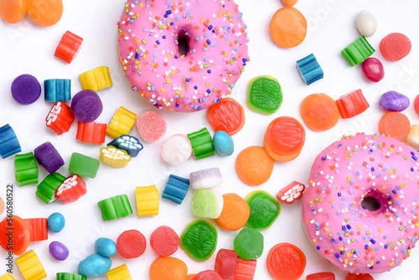 Obraz doces, balas coloridas