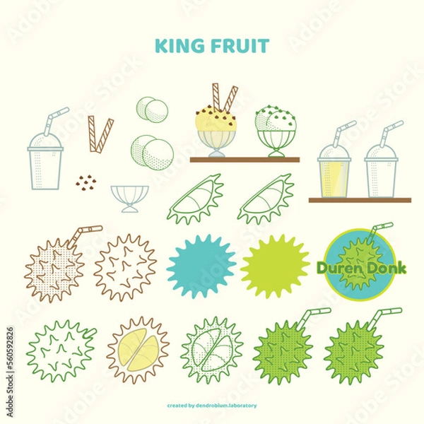 Obraz king fruit object on vectors