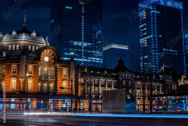 Obraz 夜の東京駅