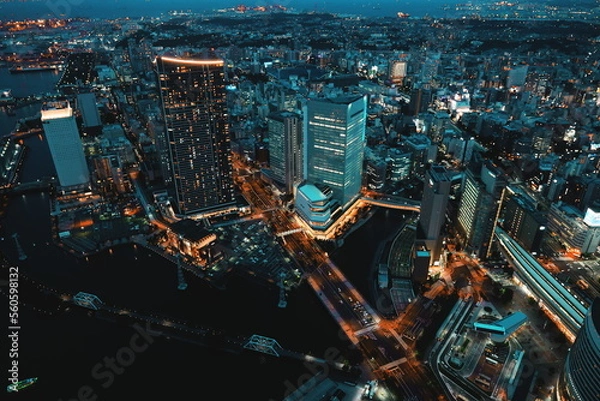 Fototapeta ランドマークタワーから見える夜景