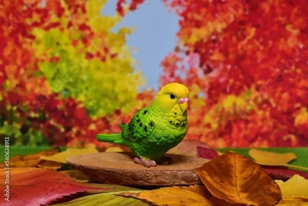 Obraz 秋の風景・小鳥