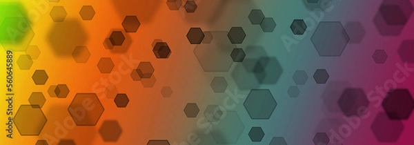 Obraz Abstract hexagon bokeh background.