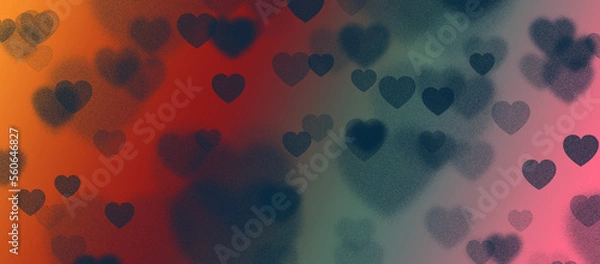 Obraz Dust heart bokeh. Abstract background.
