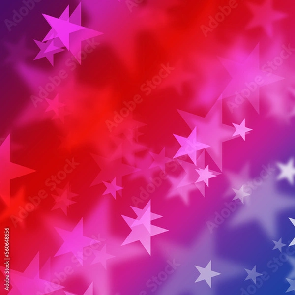 Obraz Stars and stripes bokeh background. Absratct background.