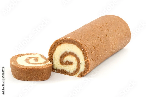 Obraz tasty chocolate roll cace isolated