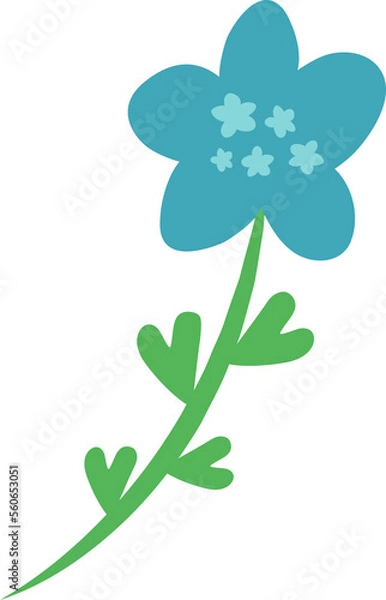 Fototapeta Pink flower vector icon