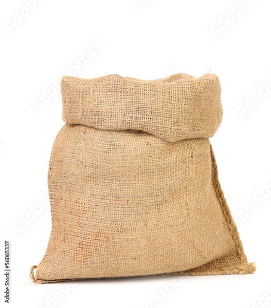 Obraz Burlap sack isolated on white background