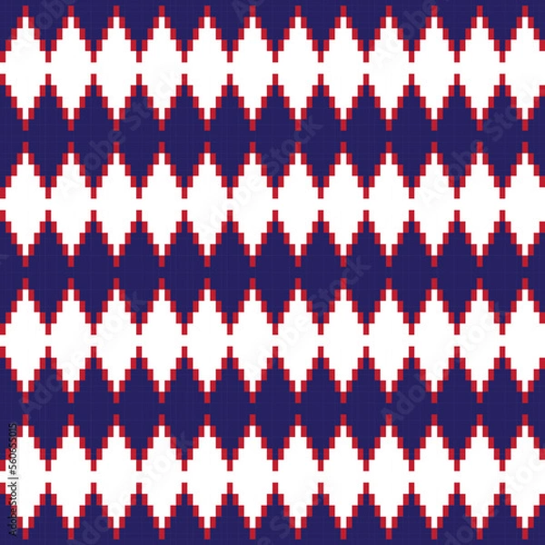 Obraz Argyle Fair Isle Seamless Pattern Design
