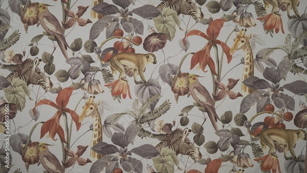 Obraz pattern with flowers Graphics  texture on Fabric