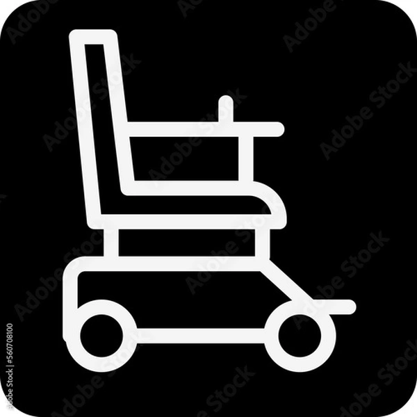 Fototapeta Solid Wheelchair electric square icon