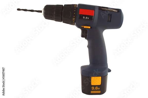 Fototapeta Isolated cordless drill