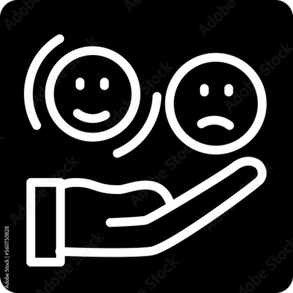 Fototapeta Solid customer satisfaction vector icon