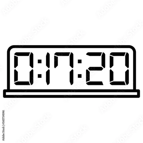 Fototapeta Digital clock icon vector design illustration.