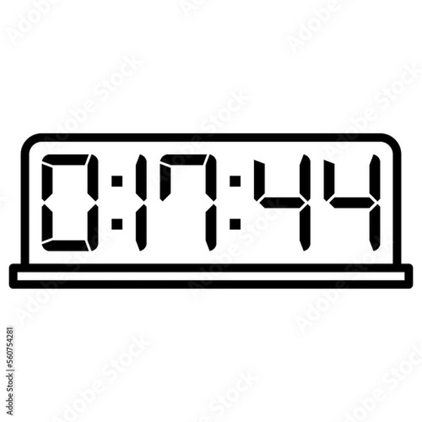 Fototapeta Digital clock icon vector design illustration.