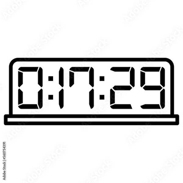 Fototapeta Digital clock icon vector design illustration.
