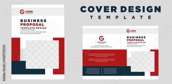 Fototapeta company profile cover template layout design or brochure cover template design