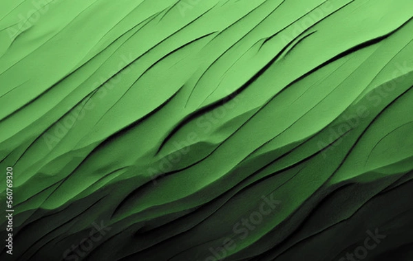 Fototapeta green background texture design, complex curvey shapes with different shades of olive green, spring swirly blossom and elegant concept wallpaper 
