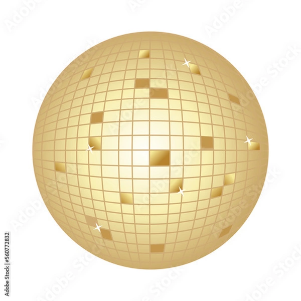 Obraz gold disco ball