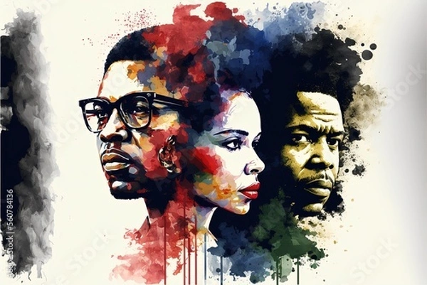 Obraz Black history month illustration Ai generated