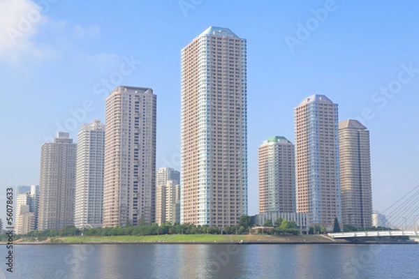Fototapeta 佃島のマンション