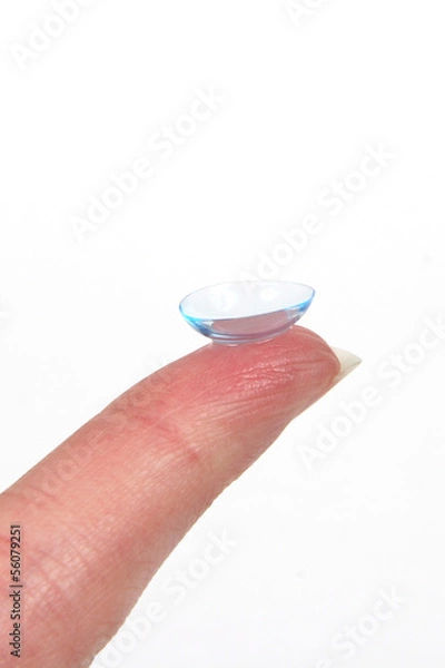 Obraz Contact Len on Finger - Macro