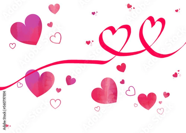 Obraz valentine hearts background