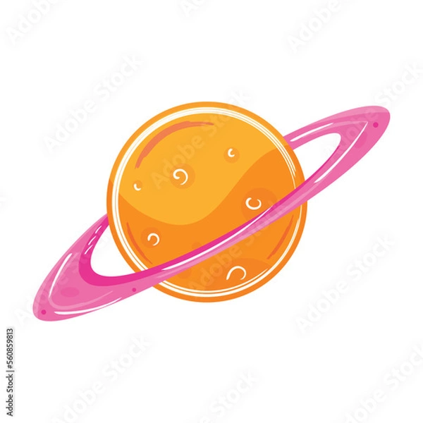 Fototapeta Isolated sketch of a planet icon Vector