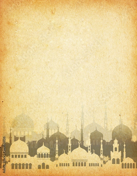 Obraz Arabic background in craft paper