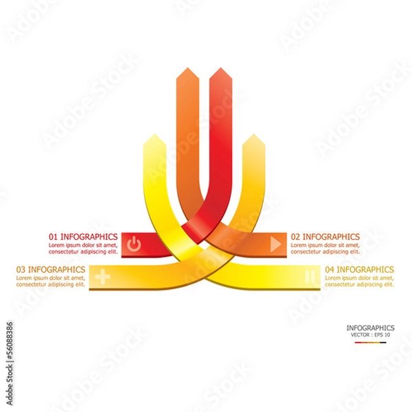 Obraz Overlap Infographics Design Template