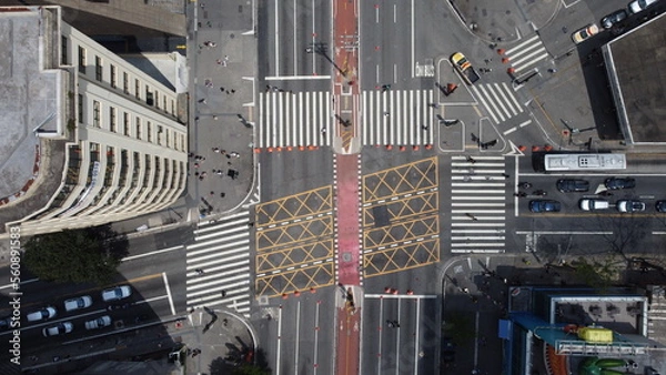 Obraz 
aerial view of building on Paulista avenue
