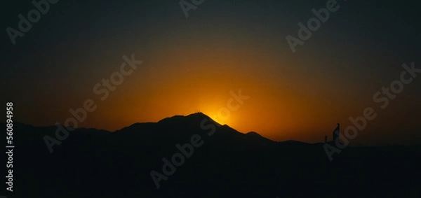 Obraz sunset in the mountains