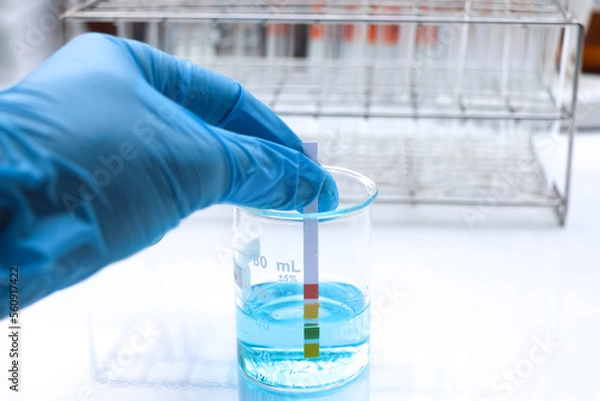 Fototapeta universal indicator paper, Litmus Paper of ph Value Measurement