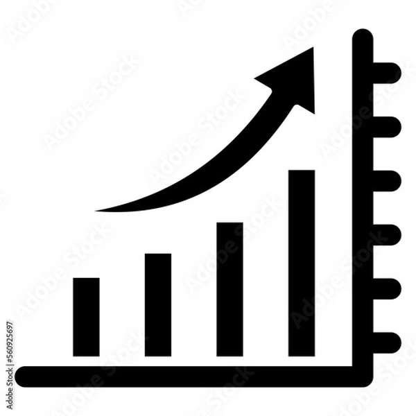 Fototapeta Bar Graph Icon Style