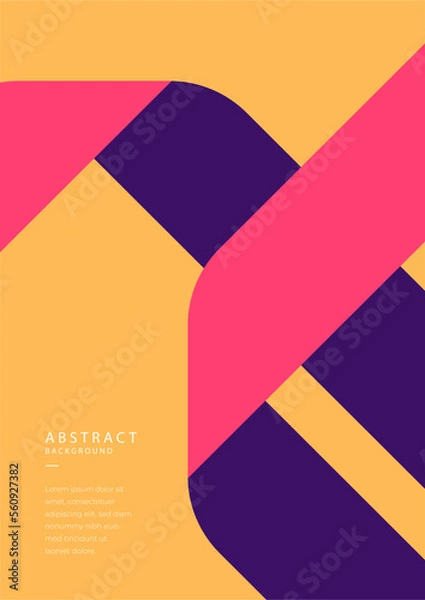 Fototapeta Colorful neo geometric background. Minimal color geometrical shapes. Modern abstract promotional flyer background vector illustration. Geometric template poster, brochure memphis pattern