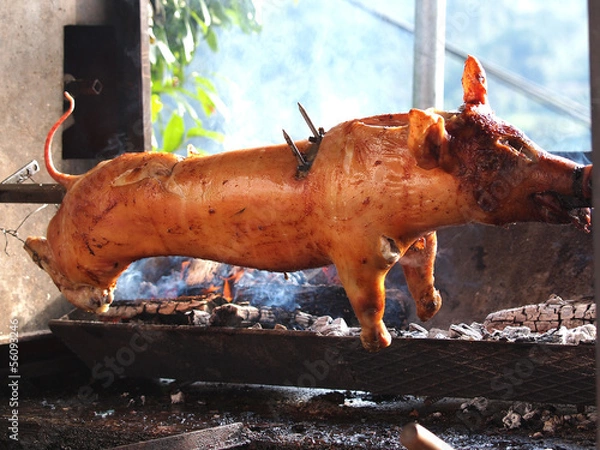 Fototapeta grilled pig